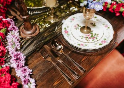 close up of beautiful table setting