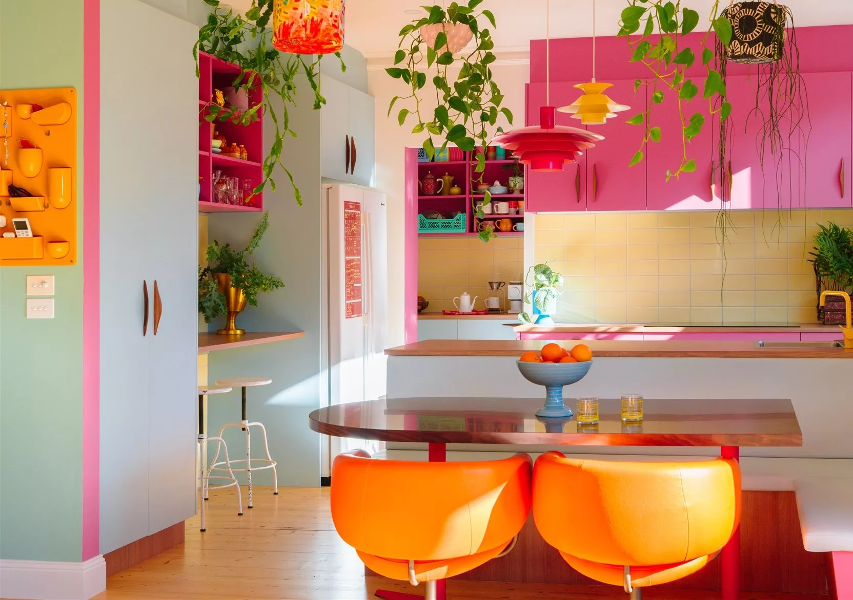 Pink kitchen designed by Good Day Club